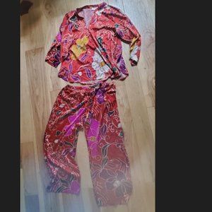 N Natori, XL, 2pc Jaipur Mandarin Pajama Set